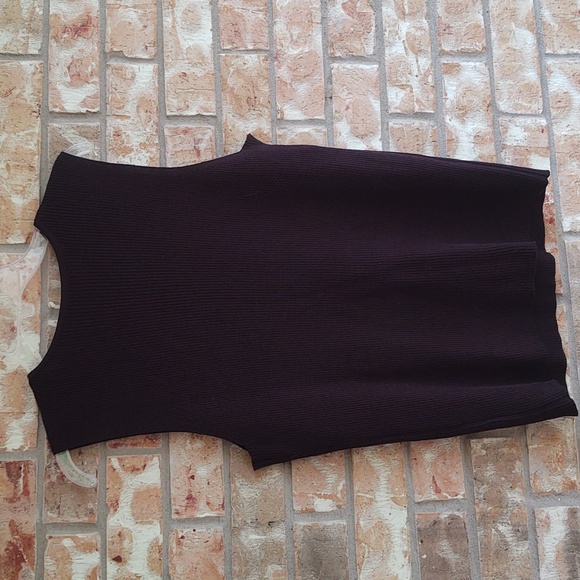 St John Chocolate Brown Ribbed Top - Picture 4 of 4